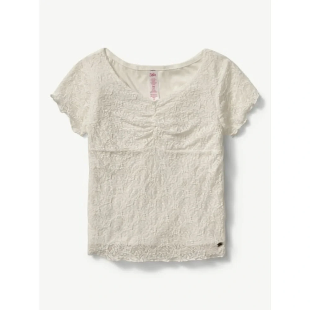 Justice Girls Lace Tee White Size Large 12/14
